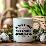 bunny kisses personalizirana šalica za uskrs