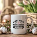 bunny kisses personalizirana šalica za uskrs