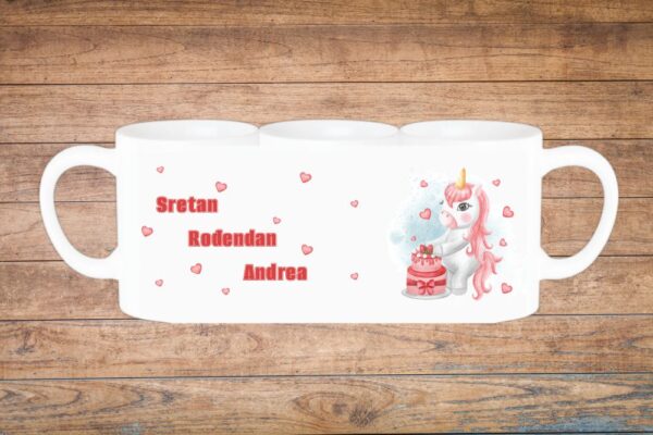jednorog personalizirana šalica za rođendan