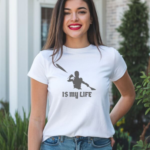 t shirt majica is my life kayak