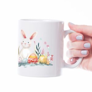 zeko i pisanice personalizirana šalica za uskrs