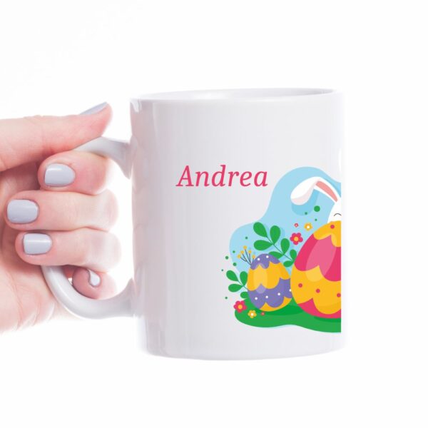 zeko i pisanice personalizirana šalica za uskrs (kopiraj)