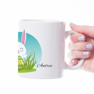 zeko na livadi personalizirana šalica za uskrs (kopiraj)