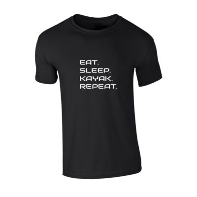 t shirt majica eat. sleep. kayak. repeat.