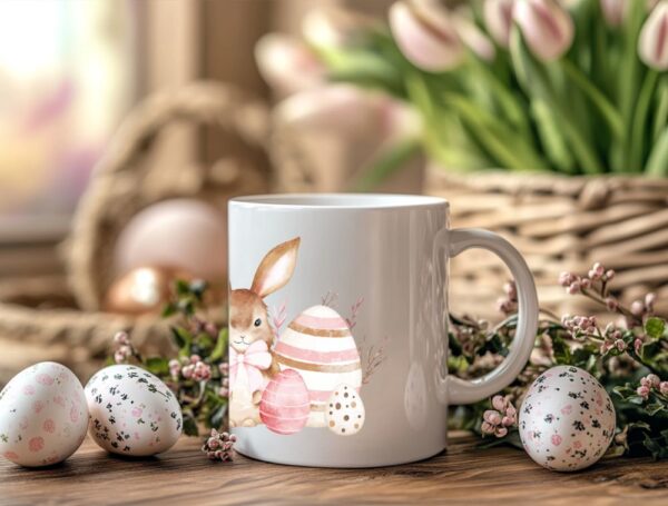 nježni zeko personalizirana šalica za uskrs