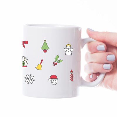 božićne radosti šalica za božić