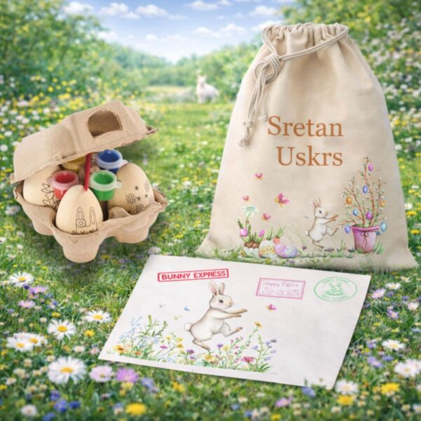 personalizirano pismo sreće uskršnjeg zeca s poklon iznenađenjem
