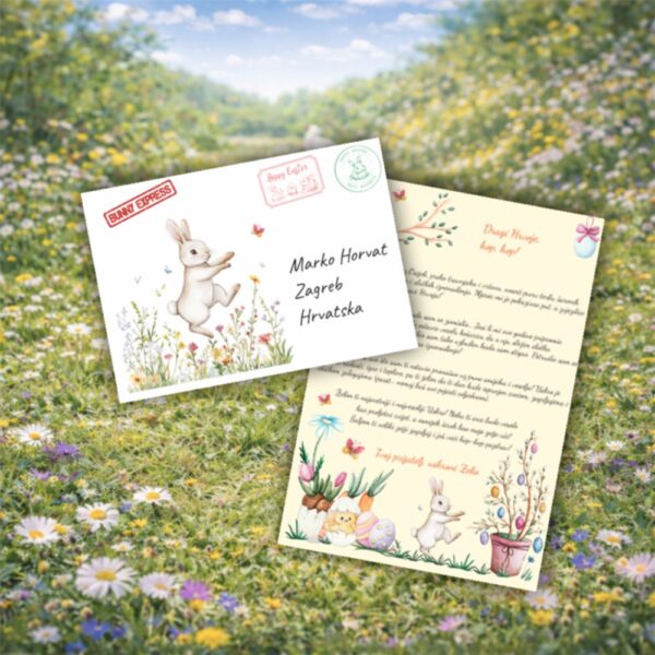 personalizirano pismo sreće uskršnjeg zeca