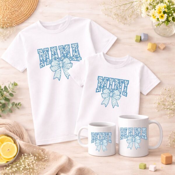 mama & mini – majice i šalice blue floral