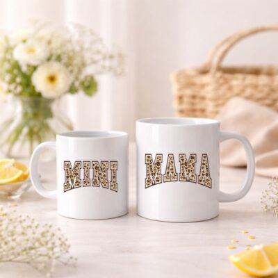 mama & mini – šalica i mini šalica cheetah